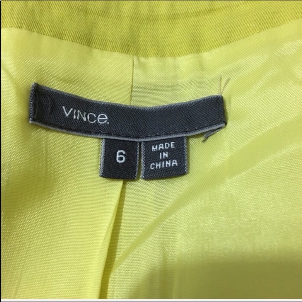 Vince Hidden Button Blazer In Citrus - Picture 7 of 8